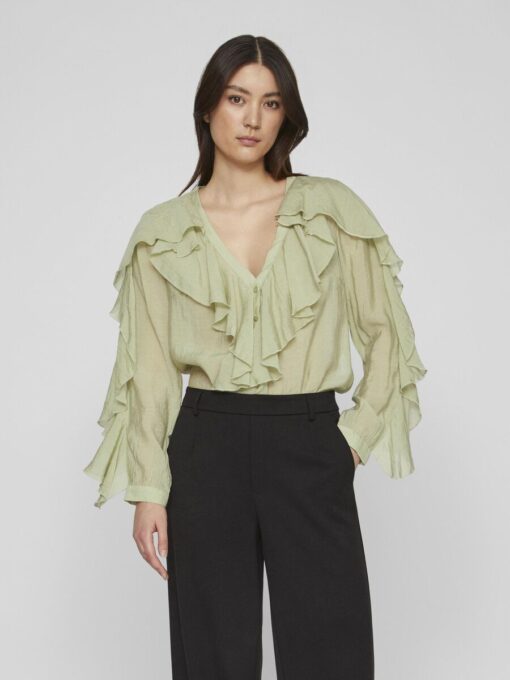 Vila Nabia Flounce Top Swamp