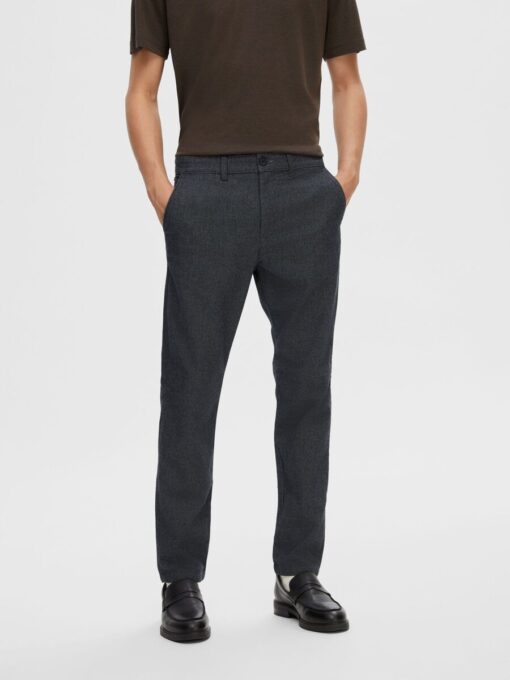 Selected Homme Slim Miles Brushed Pants Dark Grey
