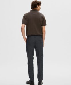 Selected Homme Slim Miles Brushed Pants Dark Grey