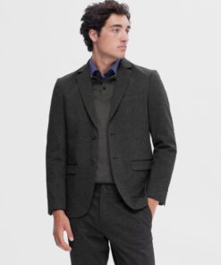 Selected Homme Aitor Jersey Blazer Dark Grey Melange