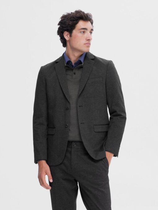 Selected Homme Aitor Jersey Blazer Dark Grey Melange