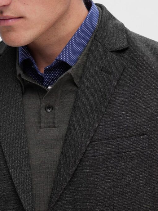 Selected Homme Aitor Jersey Blazer Dark Grey Melange