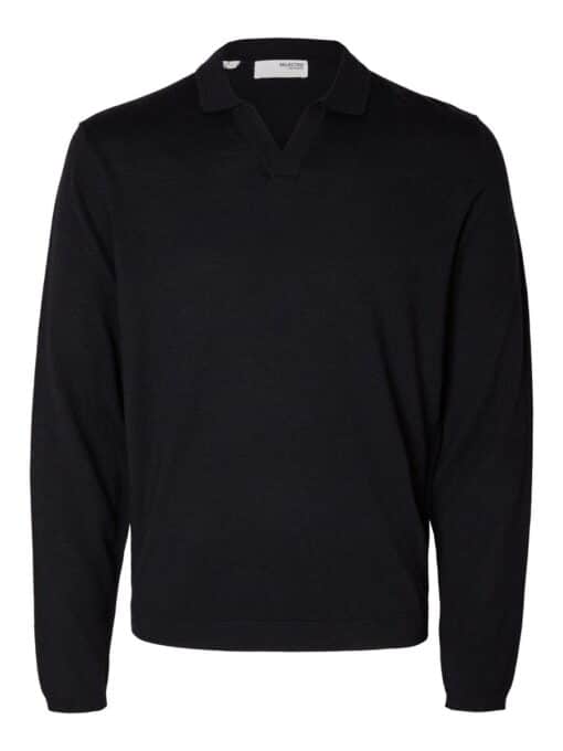 Selected Homme Town Knit Open Polo Sky Captain