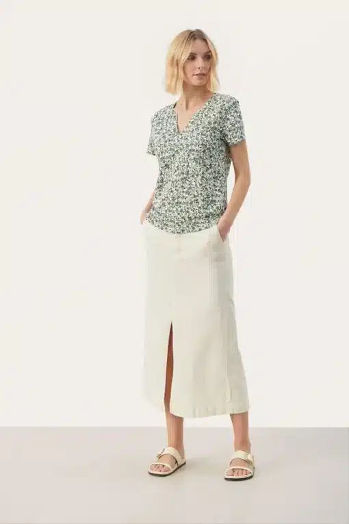 Part Two Gesinas T-Shirt Vetiver Mini Flower Print