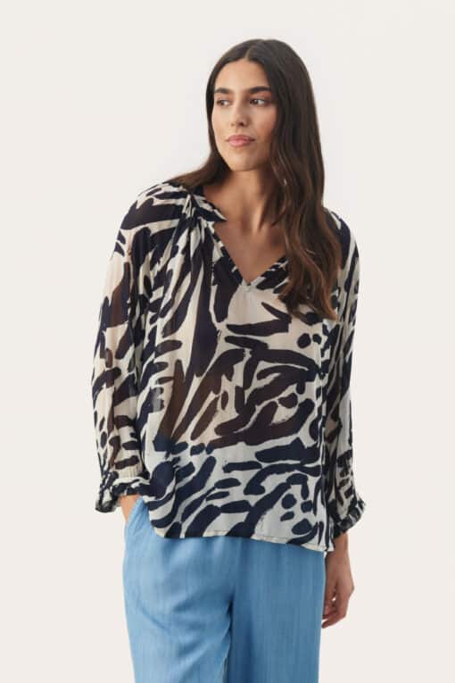 Part Two Elsia Blouse Black/White