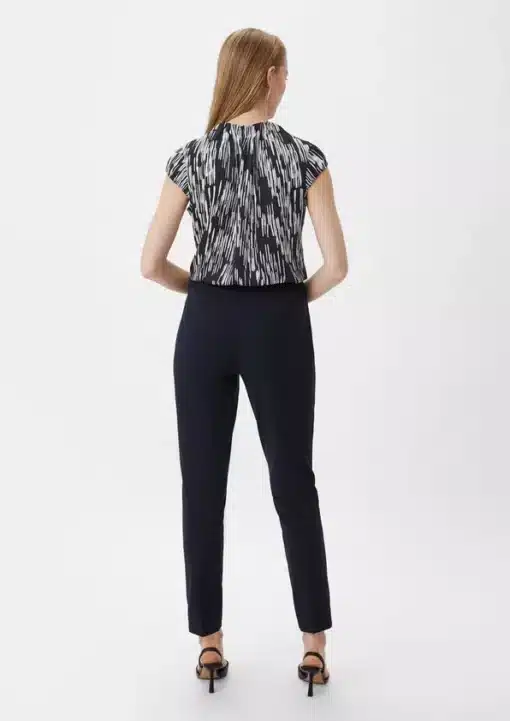 Comma, Print Blouse Top Navy