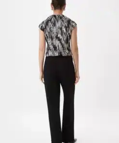 Comma, Print Blouse Top Black