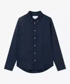 Les Deux Kristian Linen B.D. Shirt Dark Navy