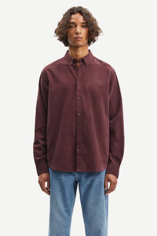 Samsøe Samsøe Liam BX Shirt Red Mahogany