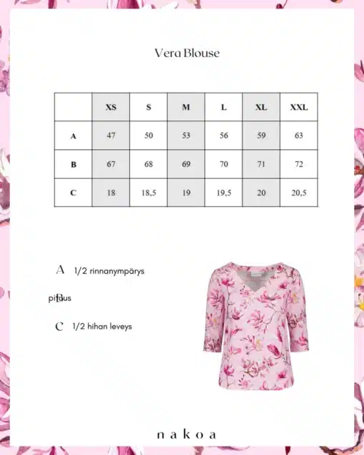 Nakoa Vera Blouse Ballet of Blossoms