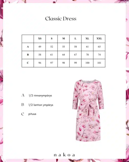 Nakoa Classic Dress Ballet of Blossoms