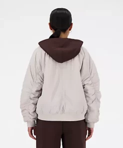 New Balance Linear Heritage Woven Bomber Jacket Moonrock