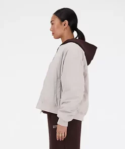 New Balance Linear Heritage Woven Bomber Jacket Moonrock