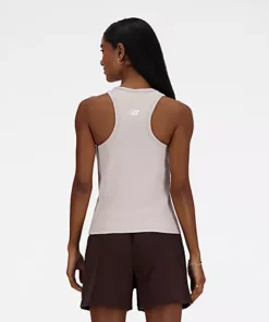 New Balance Linear Heritage Rib Knit Racer Tank Moonrock