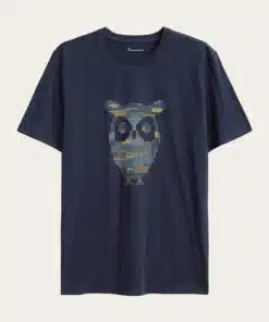 Knowledge Cotton Apparel Big Crosstitch T-shirt Night SKy