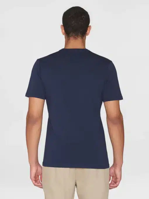 Knowledge Cotton Apparel Big Crosstitch T-shirt Night SKy