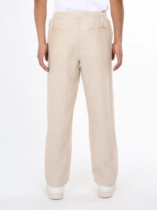 Knowledge Cotton Apparel Fig Loose Linen Pant Light Feather Gray