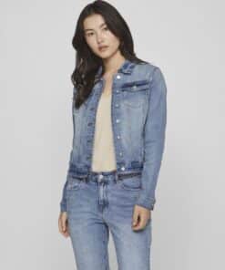 Vila Show New Denim Jacket Light Blue Denim