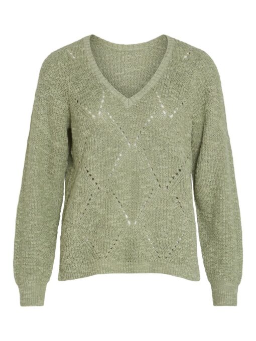 Vila Poca Pointelle Knit Swamp
