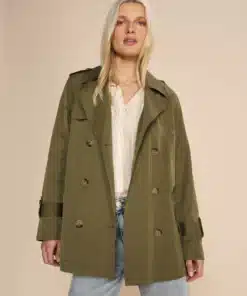 Mos Mosh Silma Short Trenchcoat Burnt Olive