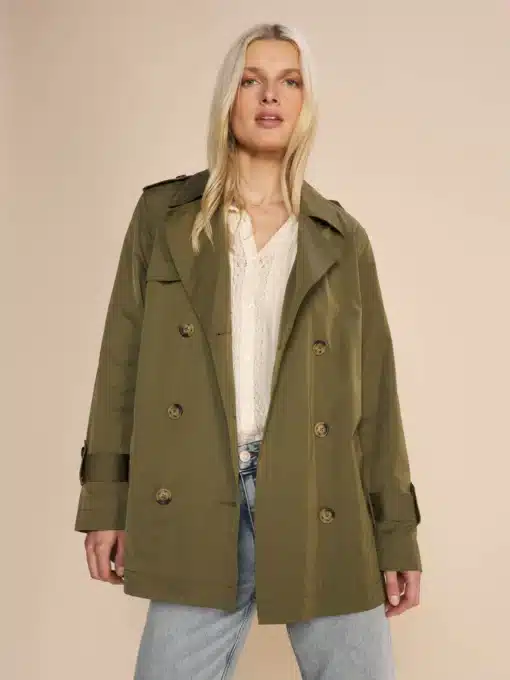 Mos Mosh Silma Short Trenchcoat Burnt Olive