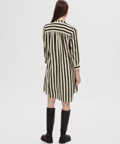 Selected Femme Damina 7/8 Aop Dress Black/White