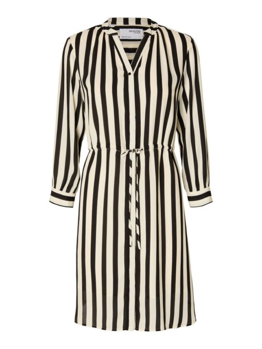 Selected Femme Damina 7/8 Aop Dress Black/White