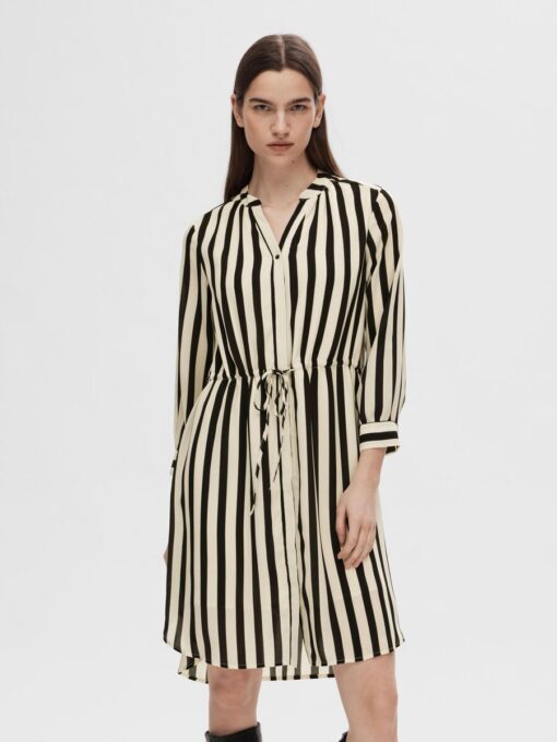 Selected Femme Damina 7/8 Aop Dress Black/White