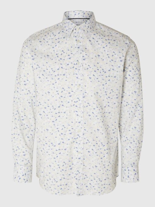 Selected Homme Slimsoho Aop Shirt White