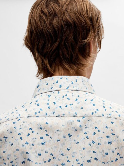 Selected Homme Slimsoho Aop Shirt White