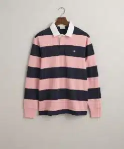 Gant Reg Shield Barstripe Heavy Rugger Shirt Bubbelgum Pink