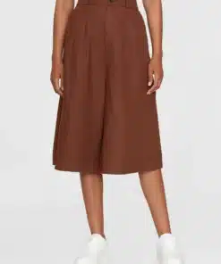 Knowledge Cotton Apparel Eve Natural Linen Baggy Culotte Tiramisu