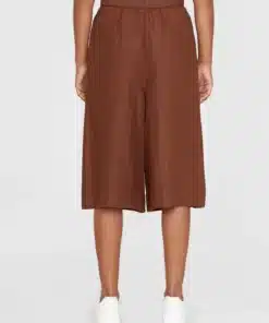Knowledge Cotton Apparel Eve Natural Linen Baggy Culotte Tiramisu