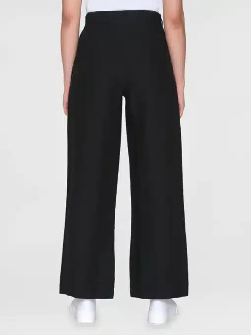 Knowledge Cotton Apparel Posey Wide Linen Pants Black Jet