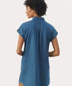 Part Two Ellena Denim Dress Medium Blue Denim