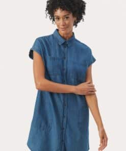 Part Two Ellena Denim Dress Medium Blue Denim