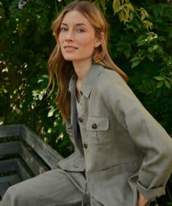 Part Two Elnora Linen Jacket Vetiver