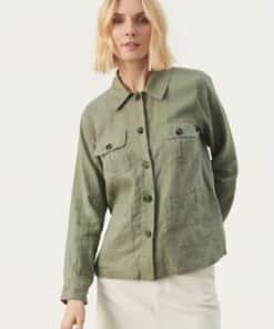 Part Two Elnora Linen Jacket Vetiver