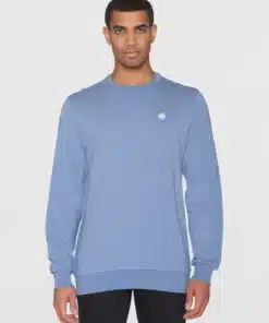 Knowledge Cotton Apparel Erik Basic Badge Sweat Moonlight Blue