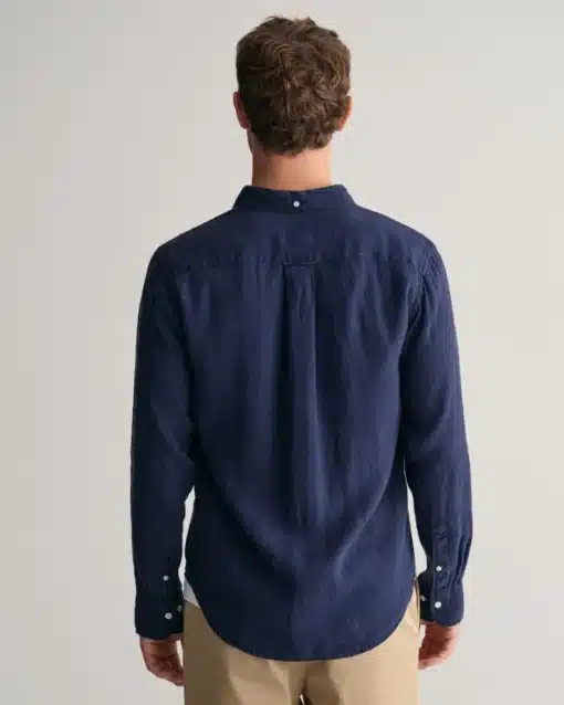 Gant Garment Dyed Linen Shirt Marine
