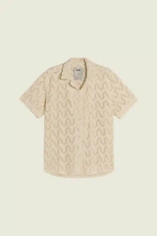 OAS Atlas Cuba Crochet Shirt Ecru