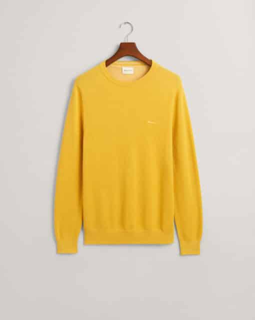 Gant Cotton Pique Sweater Smooth Yellow