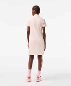 Lacoste Stretch Cotton Pique Dress Light Pink