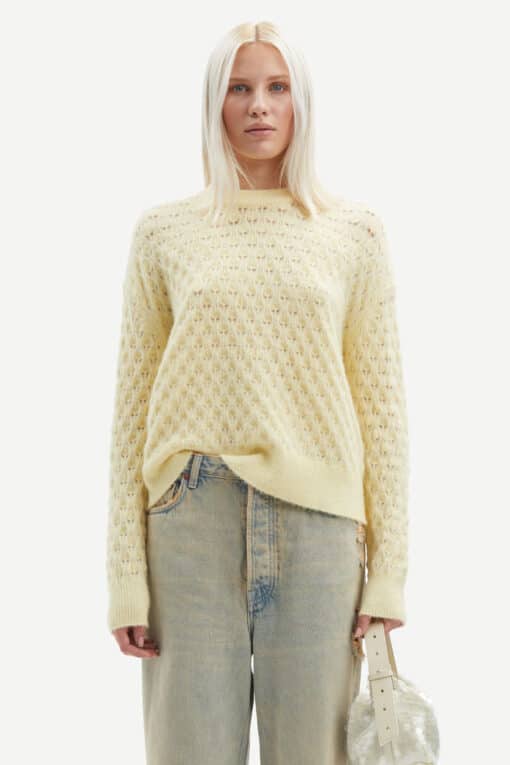Samsøe Samsøe Saanour Pointelle Sweater Pear Sorbet