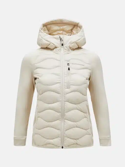 Peak Performance Helium Hybrid Down Hood Jacket Women Sandfog