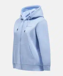 Peak Performance Original Small Logo Zip Hood Women Amity Blue