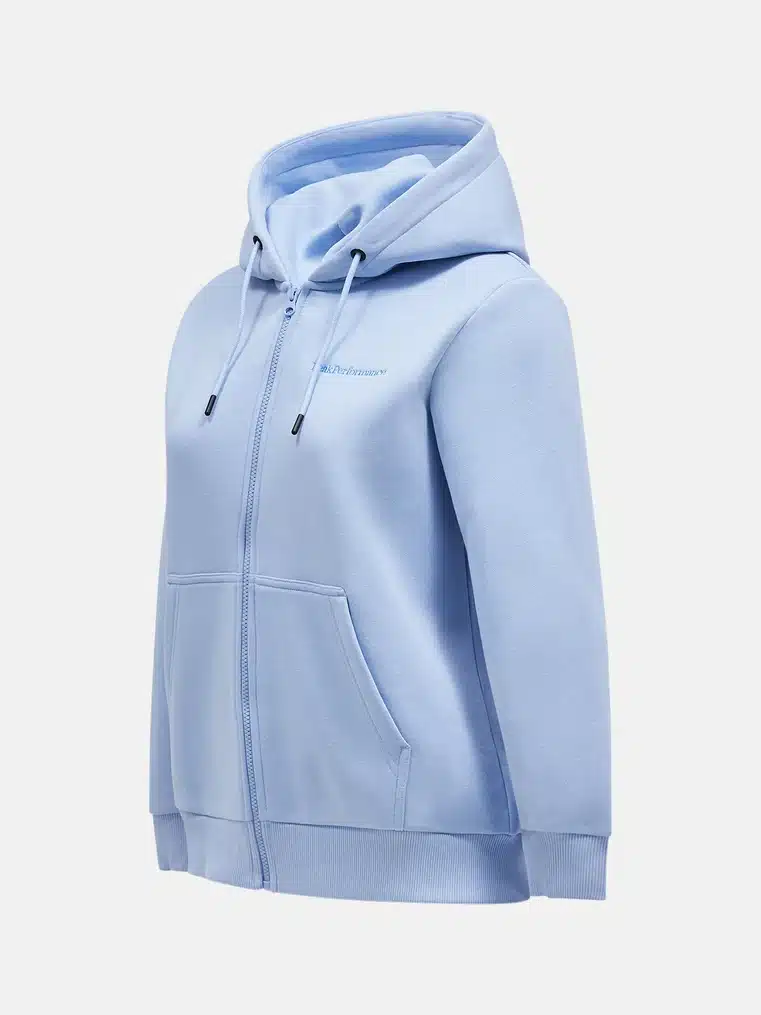 Peak Performance Original Small Logo Zip Hood Women Amity Blue