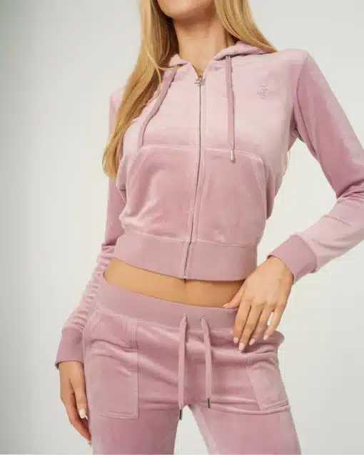 Juicy Couture Classic Velour Robertson Zip Hoodie Keepsake Lilac