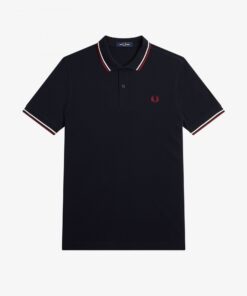 Fred Perry M3600 Pique NavySnow white/Burnt red