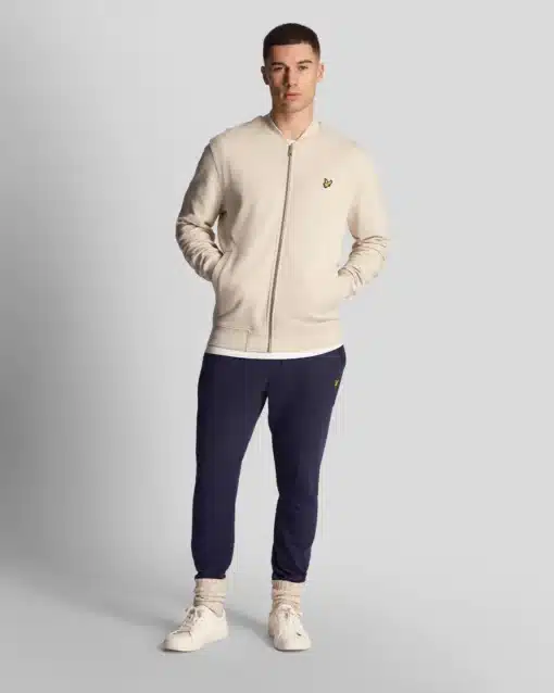 Lyle & Scott Loopback Jersey Bomber Jacket Cove